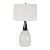 Modern European furniture - Ceramic White Table Lamp - www.oroa.com