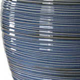 Ribbed Blue Ceramic Table Lamp | Uttermost Moher