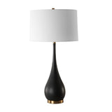 Modern European furniture - Black Teardrop-Shaped Table Lamp - www.oroa.com