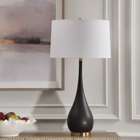   Black Teardrop-Shaped Table Lamp | Oroa.com