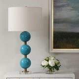 Blue Ceramic Spheres Table Lamp | Uttermost Palawan