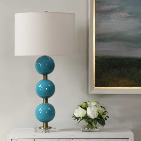 Blue Ceramic Spheres Table Lamp | Uttermost Palawan