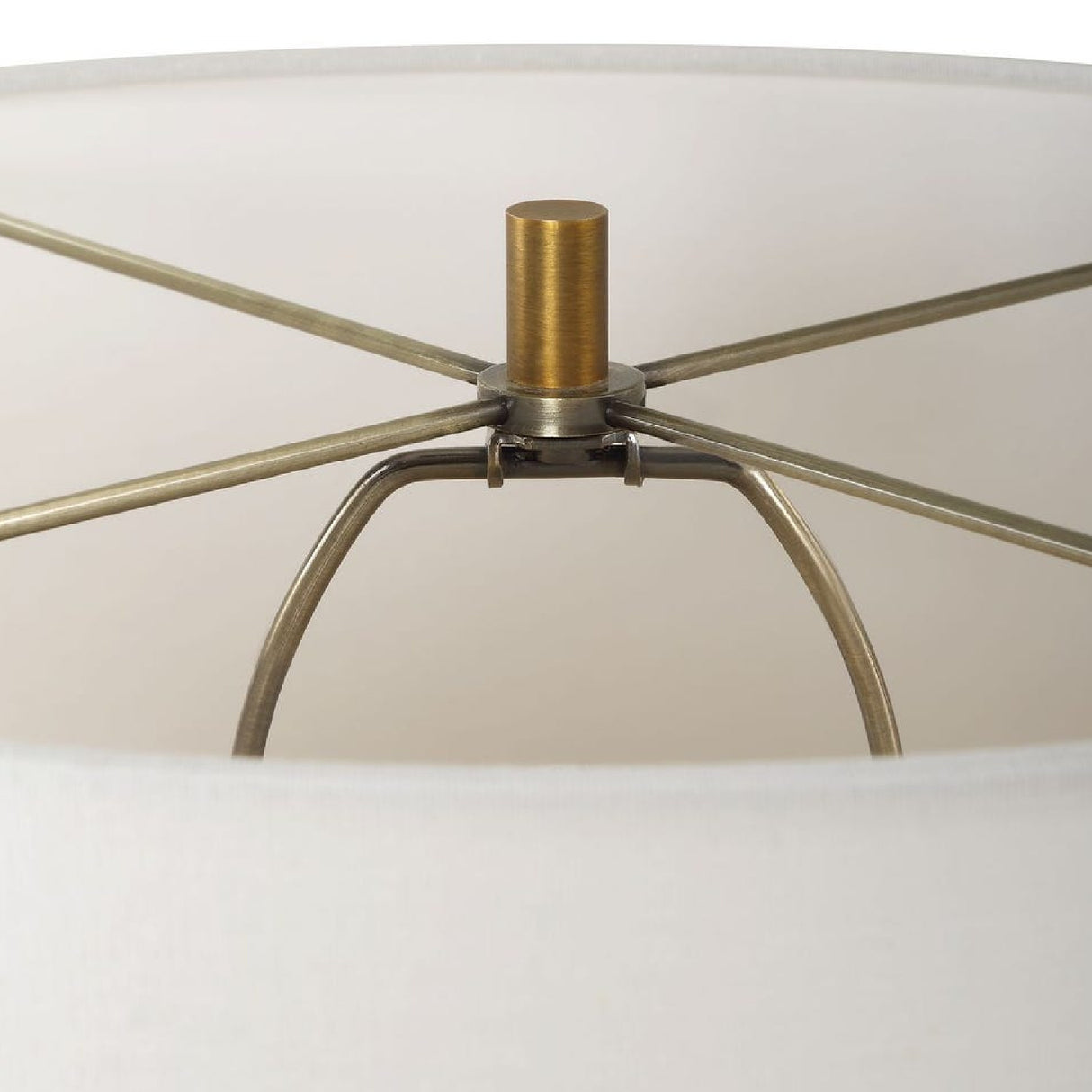   White Marble & Brass Table Lamp | Oroa.com