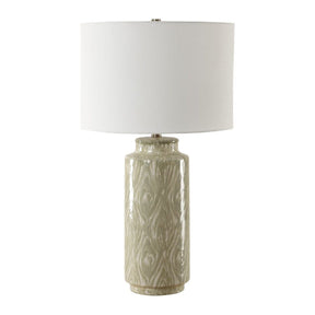 Patterned Cream Ceramic Table Lamp by Uttermost Laurel