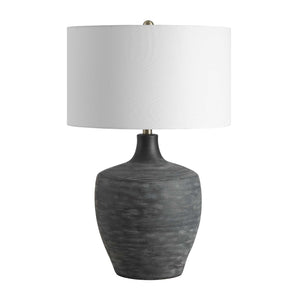   Ribbed Gray Ceramic Table Lamp | Oroa.com