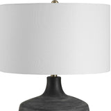 Ribbed Gray Ceramic Table Lamp | Uttermost Graphite