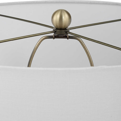Ribbed Gray Ceramic Table Lamp | Uttermost Graphite
