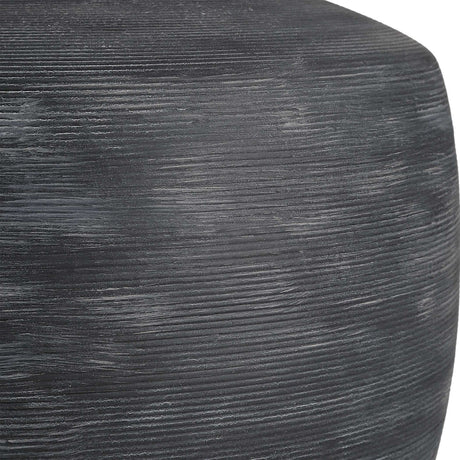 Ribbed Gray Ceramic Table Lamp | Uttermost Graphite