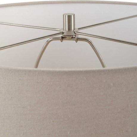 Modern European furniture - Distressed White Stone Table Lamp - www.oroa.com