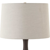 Modern European furniture - Ribbed Black Ceramic Table Lamp - www.oroa.com