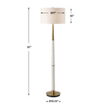 White Marble Column Floor Lamp | Uttermost Faro