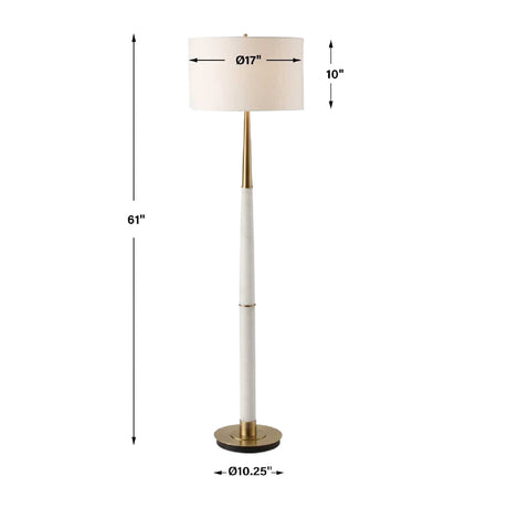 White Marble Column Floor Lamp | Uttermost Faro