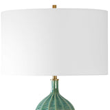 Green Ceramic Scalloped Table Lamp | Uttermost Bixby