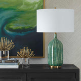 Green Ceramic Scalloped Table Lamp | Uttermost Bixby