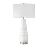 White & Gray Ceramic Table Lamp | Uttermost Santino