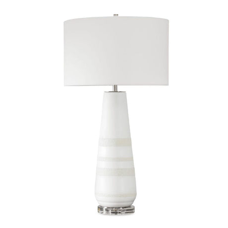 White & Gray Ceramic Table Lamp | Uttermost Santino