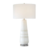 White & Gray Ceramic Table Lamp | Uttermost Santino