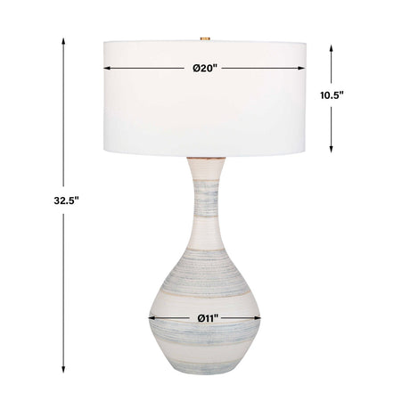 Stripes Ceramic Table Lamp | Uttermost Potter