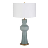 Modern European furniture - Green Ceramic Linen Table Lamp - www.oroa.com