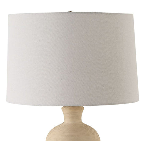 Modern European furniture - Beige Textured Ceramic Table Lamp - www.oroa.com