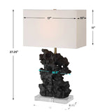 Black Rock Inspired Table Lamp | Uttermost Basalt