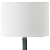 Green Ceramic Fluted Table Lamp | Uttermost Essex