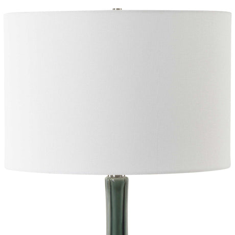 Green Ceramic Fluted Table Lamp | Uttermost Essex