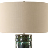 Green Glazed Ceramic Table Lamp | Uttermost Loch