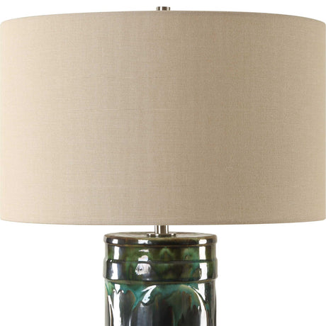 Green Glazed Ceramic Table Lamp | Uttermost Loch
