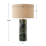 Green Glazed Ceramic Table Lamp | Uttermost Loch