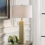 Crackled Yellow Ceramic Table Lamp | Uttermost Florero