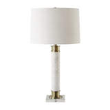 White Marble Column Table Lamp | Uttermost Plinth