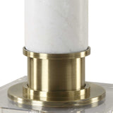 White Marble Column Table Lamp | Uttermost Plinth