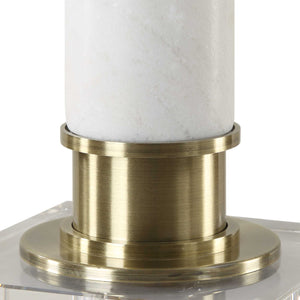   White Marble Column Table Lamp | Oroa.com