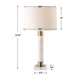 White Marble Column Table Lamp | Uttermost Plinth
