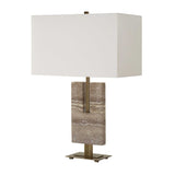 U-Shaped Travertine Table Lamp | Uttermost Turning Point