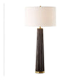 Modern European furniture - Scalloped Dark Oak Table Lamp - www.oroa.com