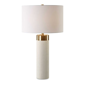 Modern European furniture - Cylindrical White Shagreen Table Lamp - www.oroa.com