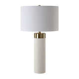 Cylindrical White Shagreen Table Lamp | Uttermost Wessex