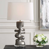 Tarnished Nickel Table Lamp | Uttermost Free Flowing