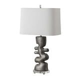 Tarnished Nickel Table Lamp | Uttermost Free Flowing