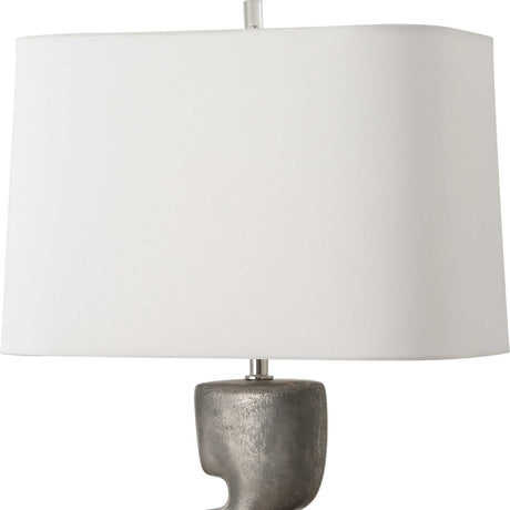 Tarnished Nickel Table Lamp | Uttermost Free Flowing