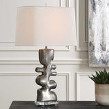 Tarnished Nickel Table Lamp | Uttermost Free Flowing