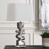 Tarnished Nickel Table Lamp | Uttermost Free Flowing