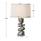 Tarnished Nickel Table Lamp | Uttermost Free Flowing