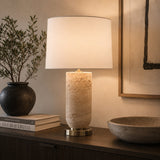Beige Travertine Table Lamp | Uttermost Aubrey