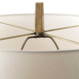 Round White Linen Table Lamp | Uttermost Suranne