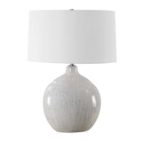 White Glaze Ceramic Table Lamp | Uttermost Dribble