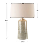Modern European furniture - Tan Glazed Ceramic Table Lamp - www.oroa.com
