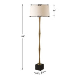 Modern European furniture - Black Travertine Base Floor Lamp - www.oroa.com
